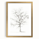 Minimalist Tree Drawing – Black and White Nature-Inspired Wall Art