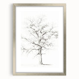 Minimalist Tree Drawing – Black and White Nature-Inspired Wall Art