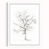 Minimalist Tree Drawing – Black and White Nature-Inspired Wall Art