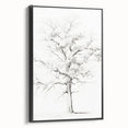 Minimalist Tree Drawing – Black and White Nature-Inspired Wall Art