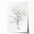 Minimalist Tree Drawing – Black and White Nature-Inspired Wall Art