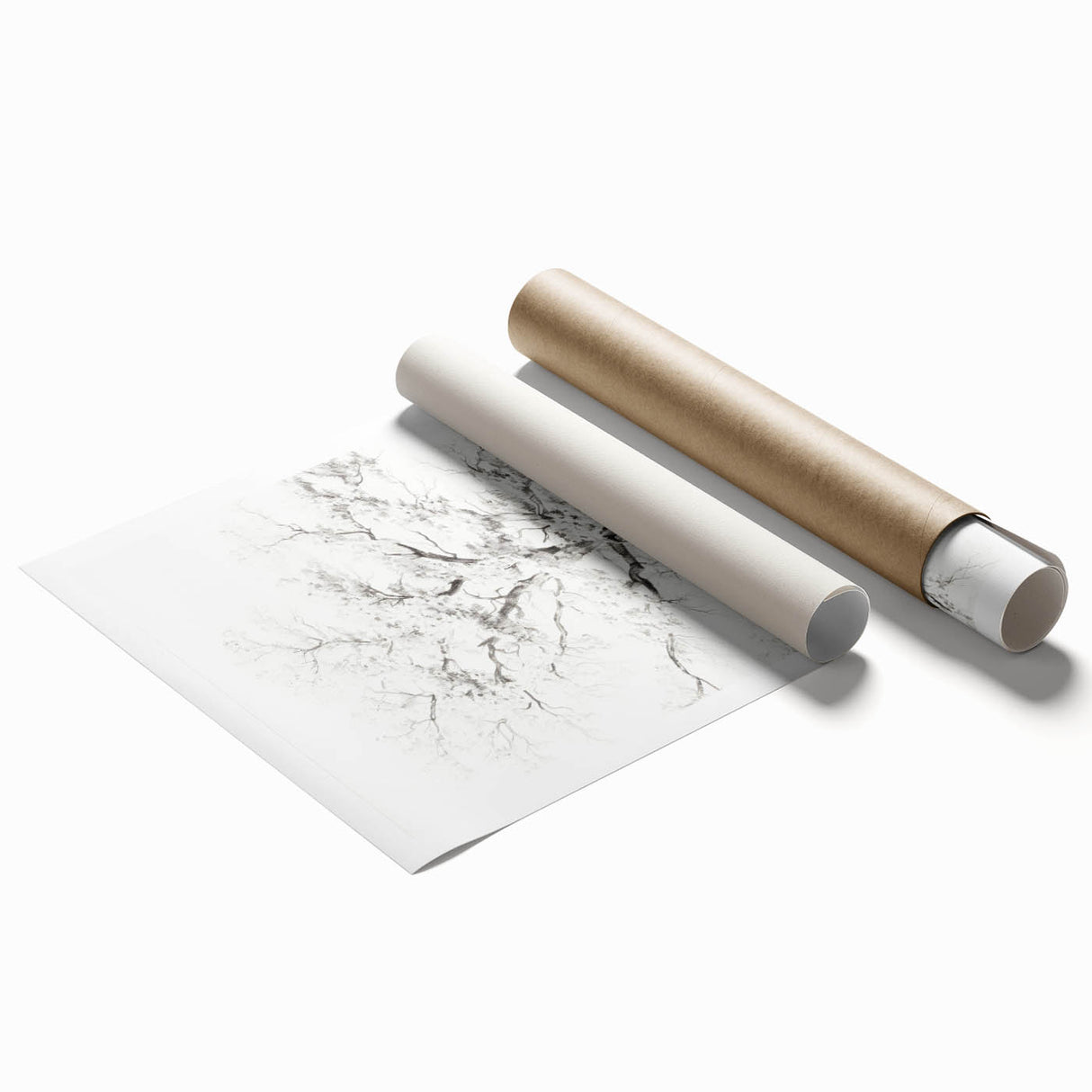 Minimalist Tree Drawing – Black and White Nature-Inspired Wall Art
