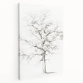 Minimalist Tree Drawing – Black and White Nature-Inspired Wall Art