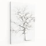 Minimalist Tree Drawing – Black and White Nature-Inspired Wall Art