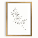 Minimalist Leaf Sketch – Elegant Pencil Drawing of a Branch