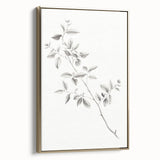 Minimalist Leaf Sketch – Elegant Pencil Drawing of a Branch