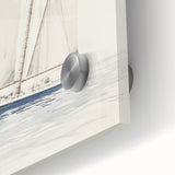 Minimalist Sailboat Art – Black and White Nautical Drawing