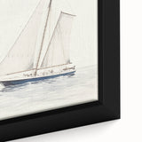 Minimalist Sailboat Art – Black and White Nautical Drawing
