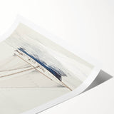 Minimalist Sailboat Art – Black and White Nautical Drawing