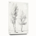 Minimalist Tree Sketch – Pencil Drawing of Two Trees in Nature