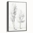 Minimalist Tree Sketch – Pencil Drawing of Two Trees in Nature