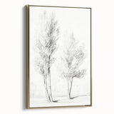 Minimalist Tree Sketch – Pencil Drawing of Two Trees in Nature