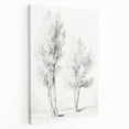 Minimalist Tree Sketch – Pencil Drawing of Two Trees in Nature