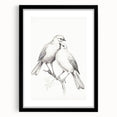 Minimalist Bird Sketch – Elegant Pencil Drawing of Two Birds on a Branch
