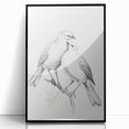 Minimalist Bird Sketch – Elegant Pencil Drawing of Two Birds on a Branch