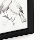 Minimalist Bird Sketch – Elegant Pencil Drawing of Two Birds on a Branch