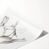 Minimalist Bird Sketch – Elegant Pencil Drawing of Two Birds on a Branch