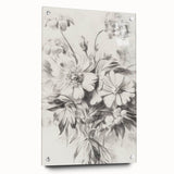 Minimalist Floral Art – Delicate Pencil Sketch of Flowers