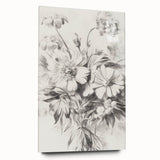 Minimalist Floral Art – Delicate Pencil Sketch of Flowers