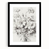 Minimalist Floral Art – Delicate Pencil Sketch of Flowers
