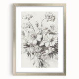 Minimalist Floral Art – Delicate Pencil Sketch of Flowers