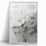 Minimalist Floral Art – Delicate Pencil Sketch of Flowers