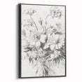 Minimalist Floral Art – Delicate Pencil Sketch of Flowers