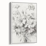 Minimalist Floral Art – Delicate Pencil Sketch of Flowers