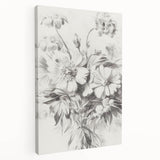 Minimalist Floral Art – Delicate Pencil Sketch of Flowers