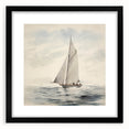 Minimalist Sailboat Wall Art – Serene Nautical Design in Soft Tones