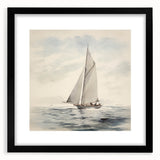 Minimalist Sailboat Wall Art – Serene Nautical Design in Soft Tones