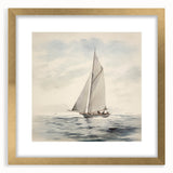 Minimalist Sailboat Wall Art – Serene Nautical Design in Soft Tones
