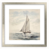 Minimalist Sailboat Wall Art – Serene Nautical Design in Soft Tones