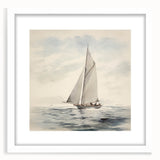 Minimalist Sailboat Wall Art – Serene Nautical Design in Soft Tones