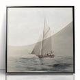 Minimalist Sailboat Wall Art – Serene Nautical Design in Soft Tones