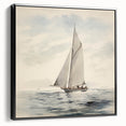 Minimalist Sailboat Wall Art – Serene Nautical Design in Soft Tones