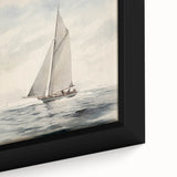 Minimalist Sailboat Wall Art – Serene Nautical Design in Soft Tones