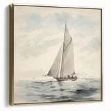 Minimalist Sailboat Wall Art – Serene Nautical Design in Soft Tones