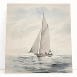 Minimalist Sailboat Wall Art – Serene Nautical Design in Soft Tones