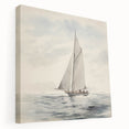Minimalist Sailboat Wall Art – Serene Nautical Design in Soft Tones