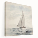 Minimalist Sailboat Wall Art – Serene Nautical Design in Soft Tones