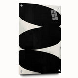 Minimalist Abstract Wall Art – Bold Black and White Organic Shape Design