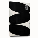 Minimalist Abstract Wall Art – Bold Black and White Organic Shape Design