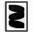 Minimalist Abstract Wall Art – Bold Black and White Organic Shape Design
