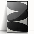 Minimalist Abstract Wall Art – Bold Black and White Organic Shape Design
