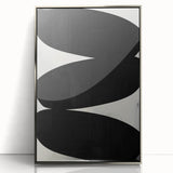 Minimalist Abstract Wall Art – Bold Black and White Organic Shape Design