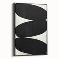 Minimalist Abstract Wall Art – Bold Black and White Organic Shape Design