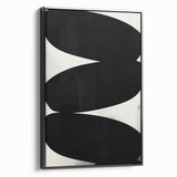 Minimalist Abstract Wall Art – Bold Black and White Organic Shape Design