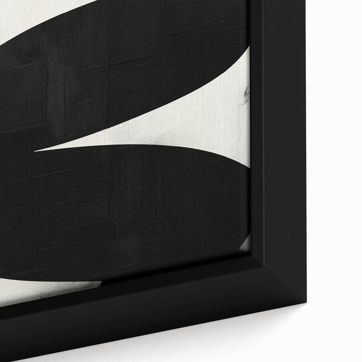 Minimalist Abstract Wall Art – Bold Black and White Organic Shape Design
