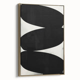 Minimalist Abstract Wall Art – Bold Black and White Organic Shape Design